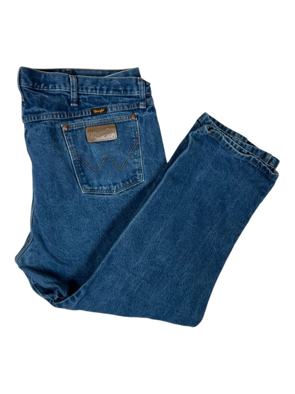 Vintage Wrangler MWZ Regular Fit Cowboy Blue Denim Jeans Size 44x30
